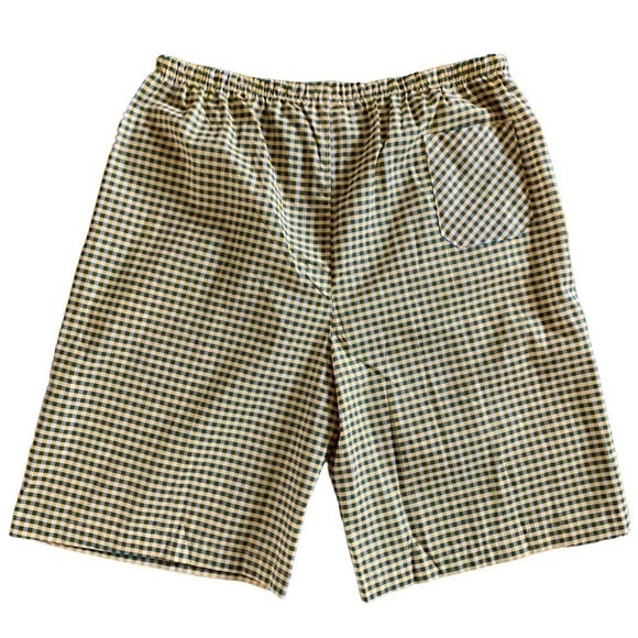 Andrew Scott New With Tags 60% Cotton Loungewear Drawstring Shorts in Gingham - Picture 2 of 9